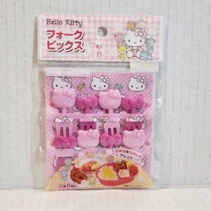 Sanrio Hello Kitty and bows Pink food picks